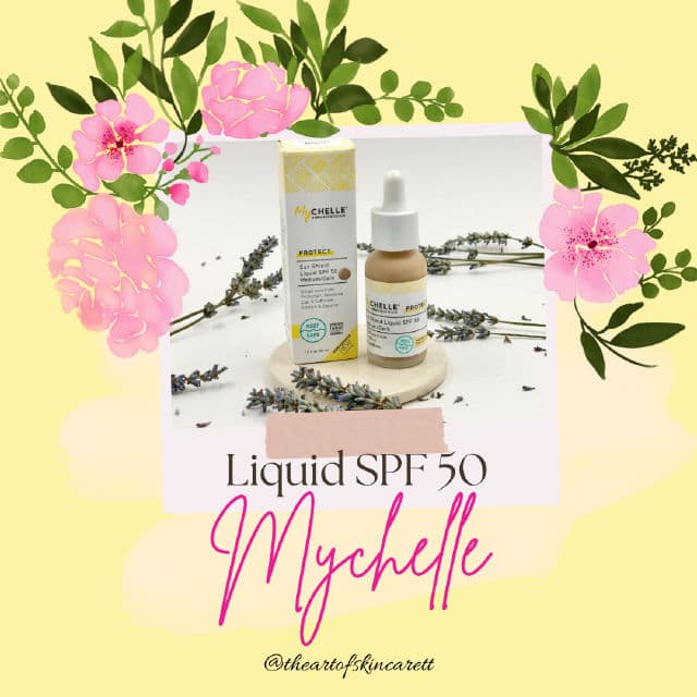 MyChelle Dermaceuticals MyChelle Sun Shield Liquid SPF 50 Light/Medium review photo by theartofskincarett