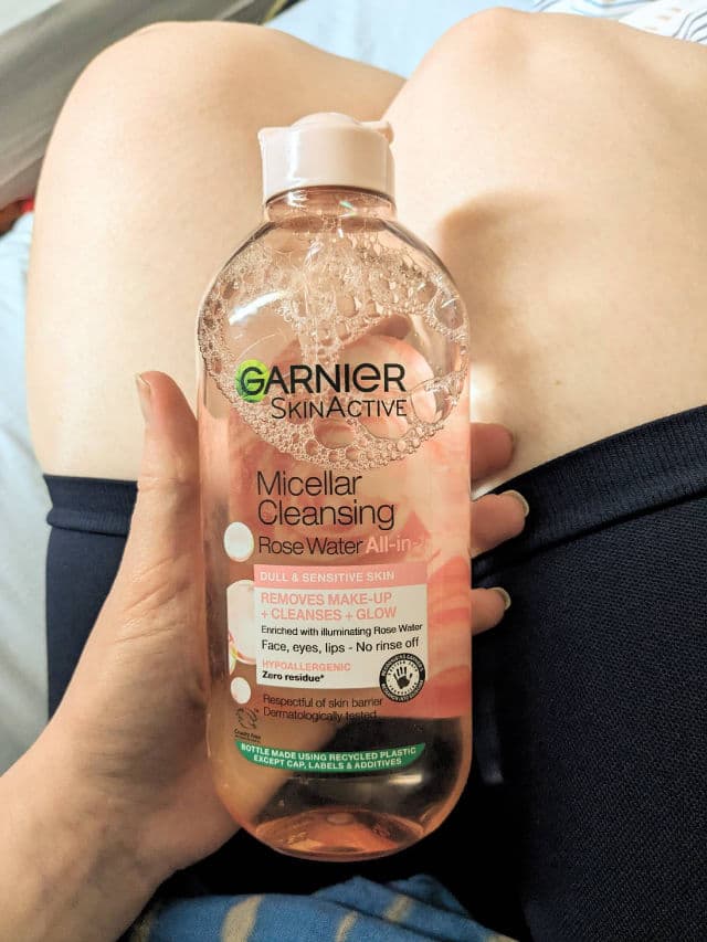 Garnier Micellar Rose Water Cleanse & Glow review photo by sapphiesandra