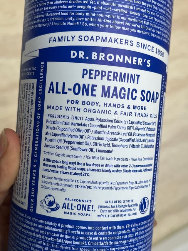 Dr. Bronner's Peppermint - Pure-Castile Liquid Soap review photo by ashleyrebranding