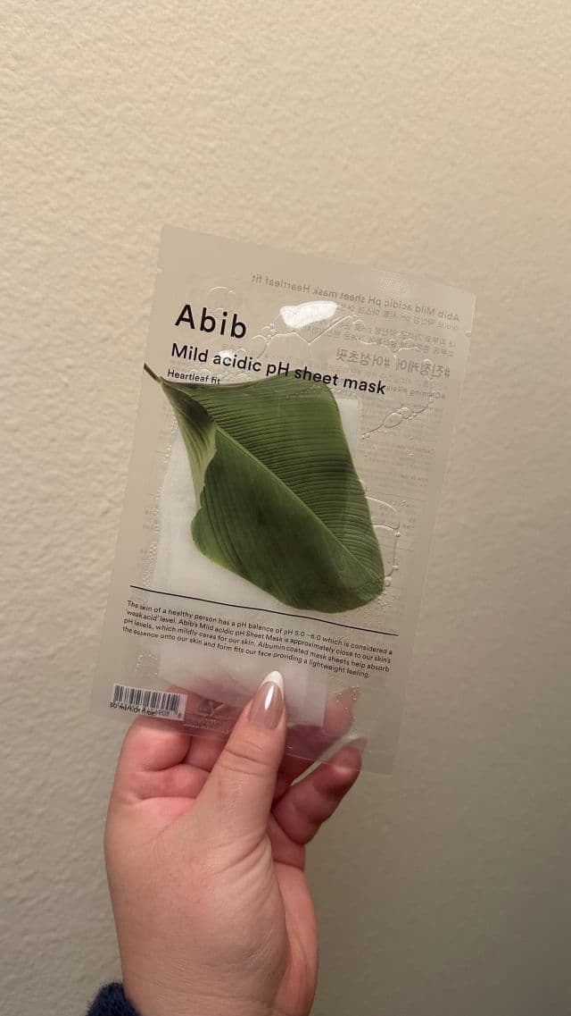Abib Mild Acidic pH Sheet Mask Heartleaf Fit review photo by matchalattes