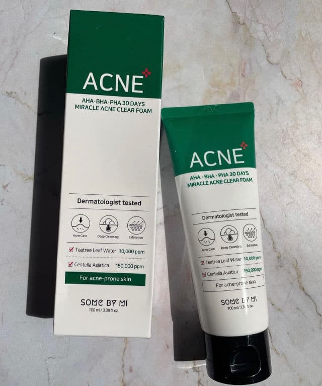 Some By Mi AHA BHA PHA 30 Days Miracle Acne Clear Foam review photo by karlotafranco