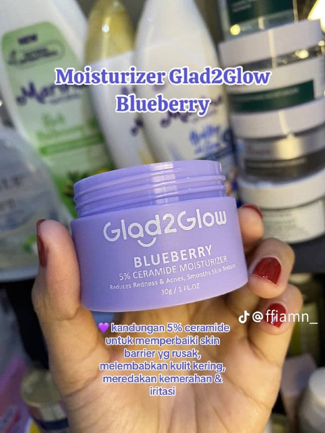 Glad2Glow Blueberry 5% Ceramide Barrier Repair Moisturizer review photo by Lucasarahh