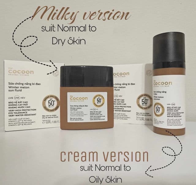 the Cocoon Winter Melon Sunscreen SPF50+ PA++++ review photo by obsessiskin