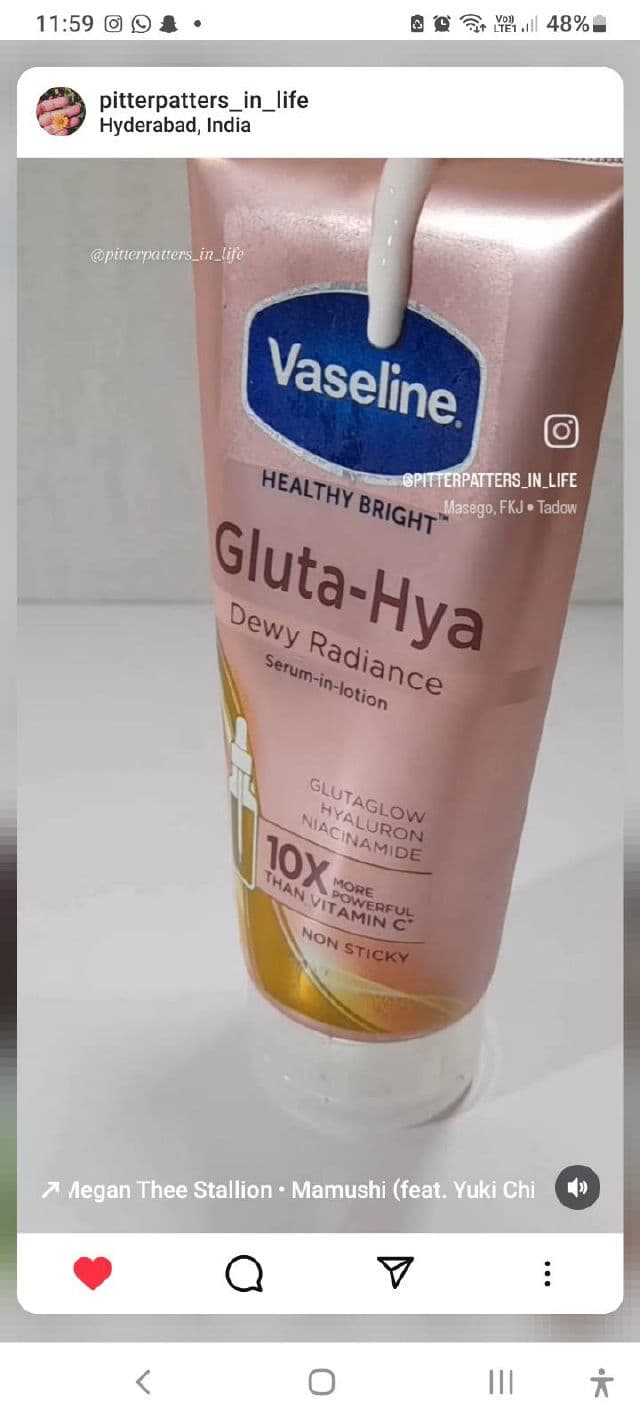 Vaseline Healthy Bright Gluta-Hya Serum Burst Lotion Dewy Radiance review photo by yuri99