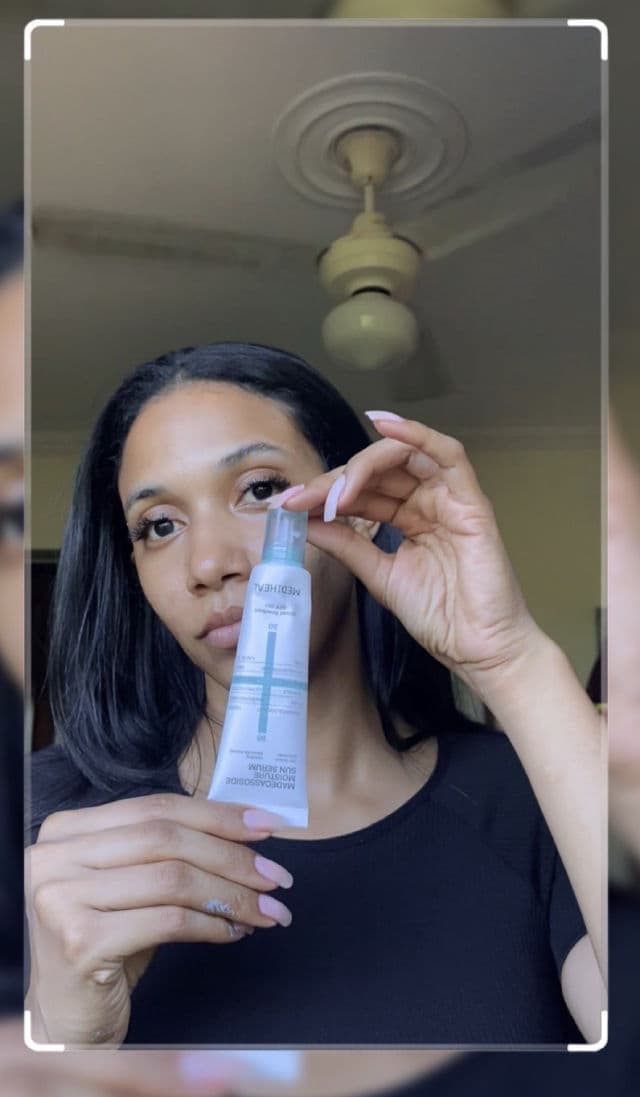 MEDIHEAL Madecassoside Moisture Sun Serum review photo by margarete