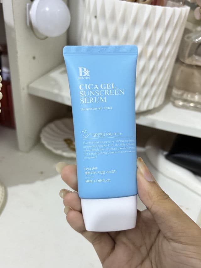 Cica Gel Sunscreen SPF50+ PA++++  product review
