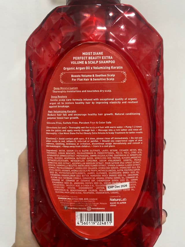 Moist Diane Extra Volume & Scalp Shampoo review photo by pocelyn