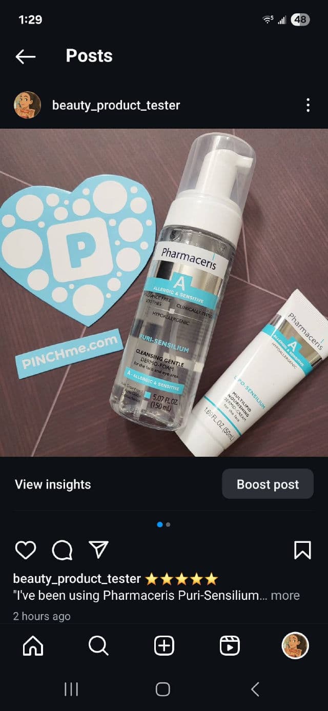 Pharmaceris A Soothing Foam Face and Eye Cleanser - Puri-Sensilium review photo by Lanam