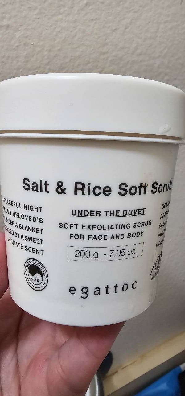 EGATTOC Salt & Rice Soft Scrub - Under the Duvet review photo by Nickers402