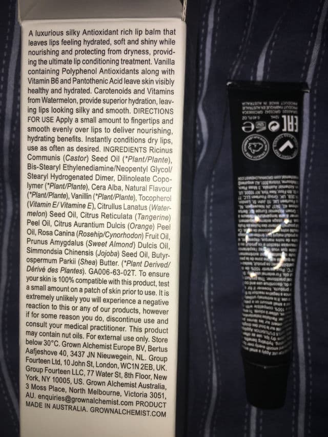 Grown Alchemist Lip Balm Vanilla Watermelon review photo by moonlite
