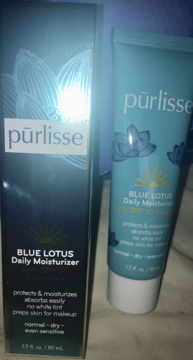 Purlisse Blue Lotus Daily Moisturizer SPF 30 Sunscreen review photo by moonlite