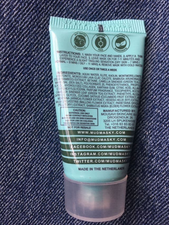 Mudmasky Facial Detox Purifying Recovery Mask review photo by moonlite