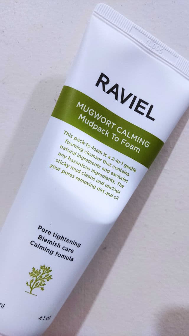 RAVIEL Mugwort Calming Mudpack To Foam review photo by Muziz