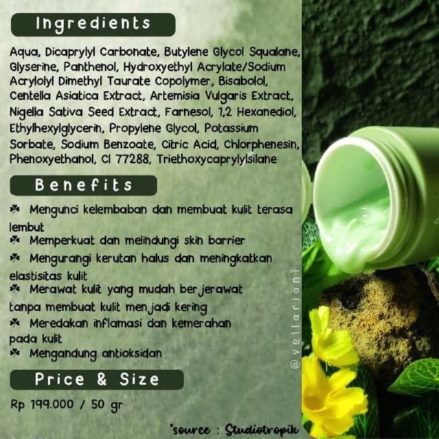 Studio Tropik Fresh Skin Barrier Cream review photo by vellariani