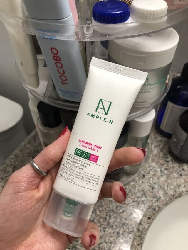 AMPLE:N Ceramide-Shot Barrier Sun Care SPF 50+ PA++++ review photo by Audskincare