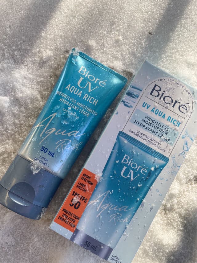 UV Aqua Rich Weightless Moisturizer Broad Spectrum SPF50 Sunscreen product review