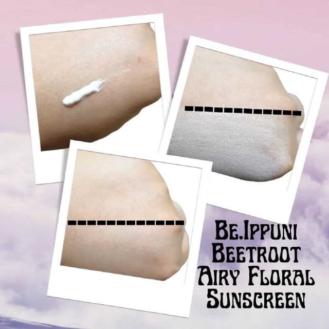 Be.Ippuni Beetroot Airy Floral Sunscreen SPF50+ PA++++ review photo by ezatulSkincareDiary
