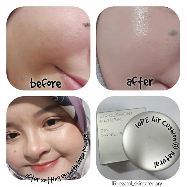 IOPE Air Cushion Natural  review photo by ezatulSkincareDiary