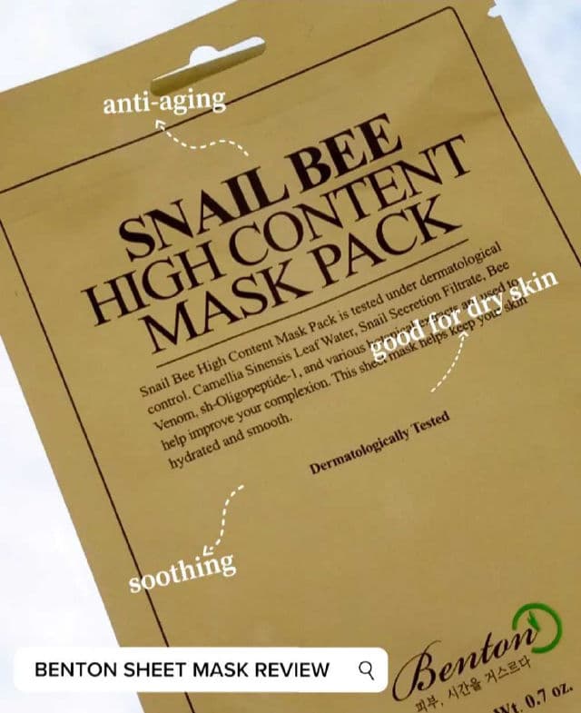 BENTON Snail Bee High Content Mask Pack review photo by asyanie