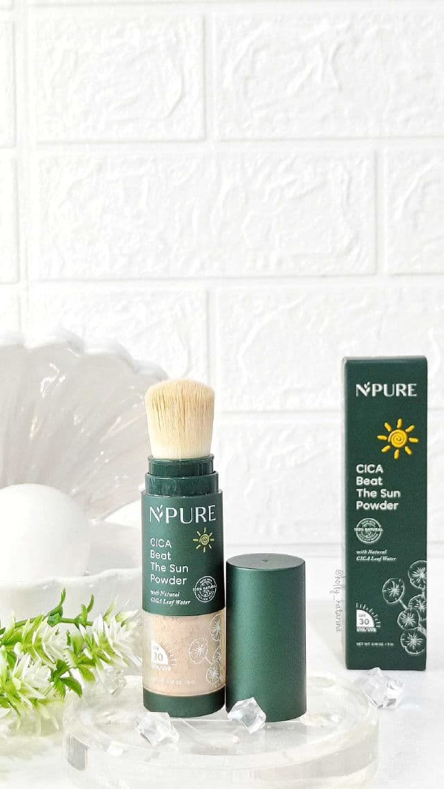 N'Pure Cica Beat The Sun Powder SPF 30 review photo by Hollykatarina