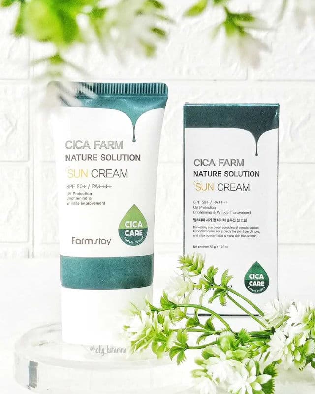 Farmstay Cica Farm Nature Solution Sun Cream SPF 50+ /PA++++ review photo by Hollykatarina
