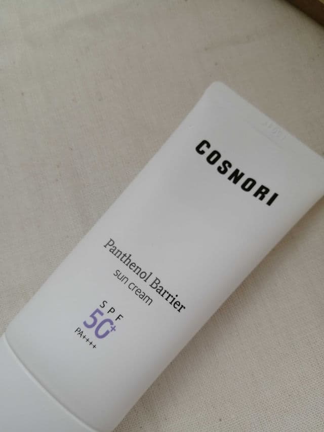 COSNORI Panthenol Barrier Sun Cream SPF50+ PA++++ review photo by Masktery
