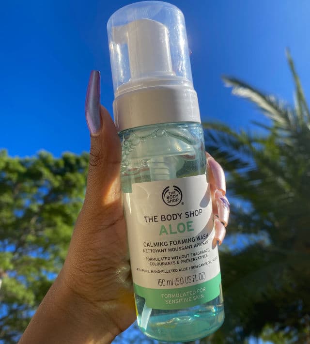 The Body Shop Aloe Calming Foaming Wash review photo by glazeddonut