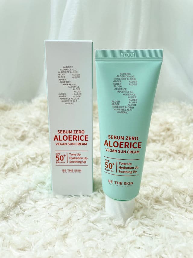 be the skin Sebum Zero Aloerice Vegan Sun Cream SPF 50+ PA++++ review photo by MaggieMG