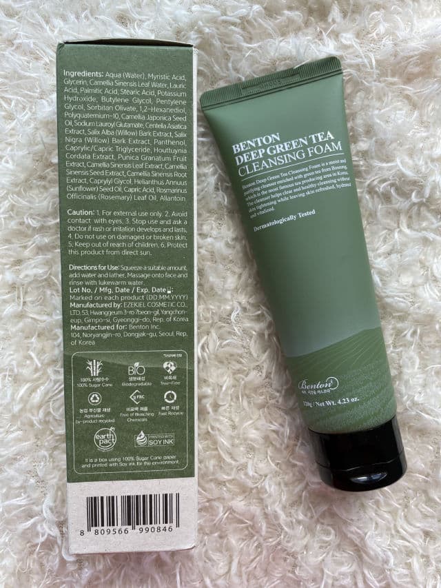 BENTON Deep Green Tea Cleansing Foam review photo by MaggieMG