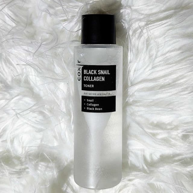 Coxir Black Snail Collagen Toner review photo by skincadenza