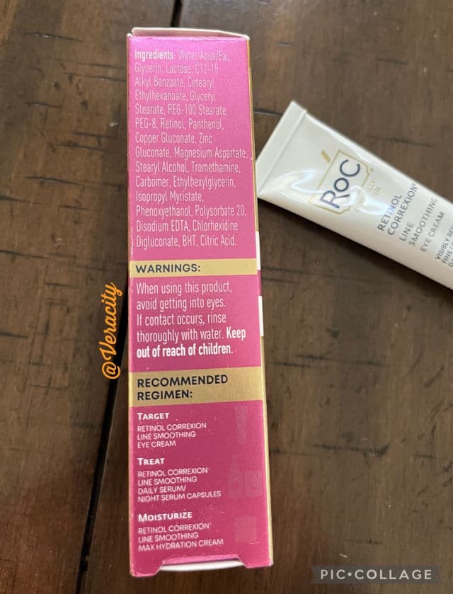 RoC Retinol Correxion® Line Smoothing Eye Cream review photo by Veracity