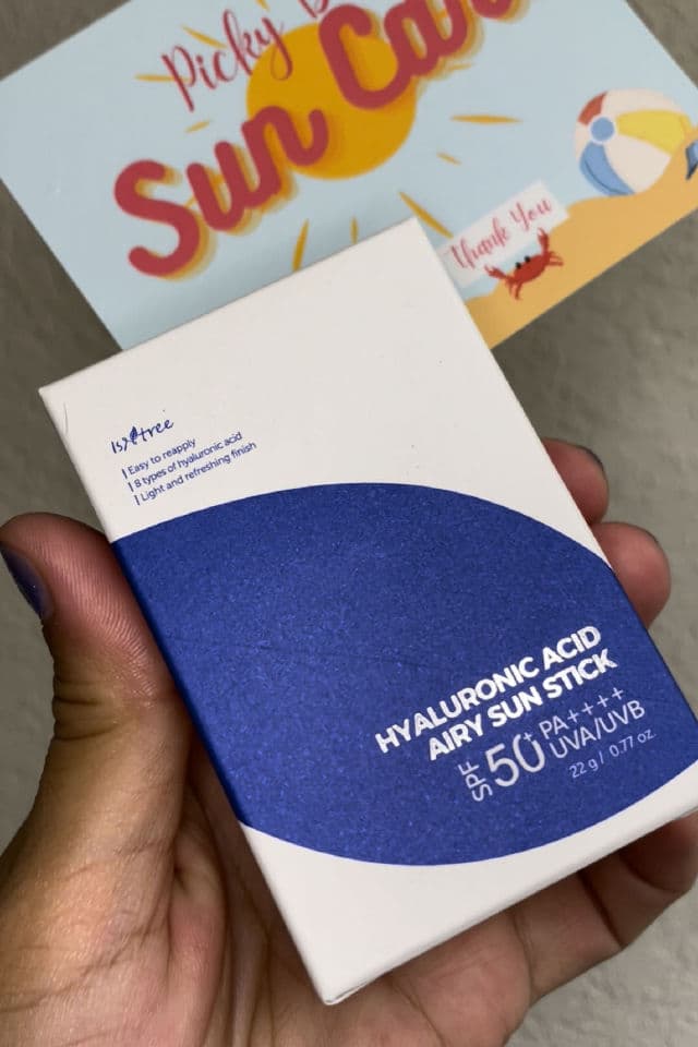 ISNTREE Hyaluronic Acid Airy Sun Stick SPF 50 PA++++ review photo by willworkformascara