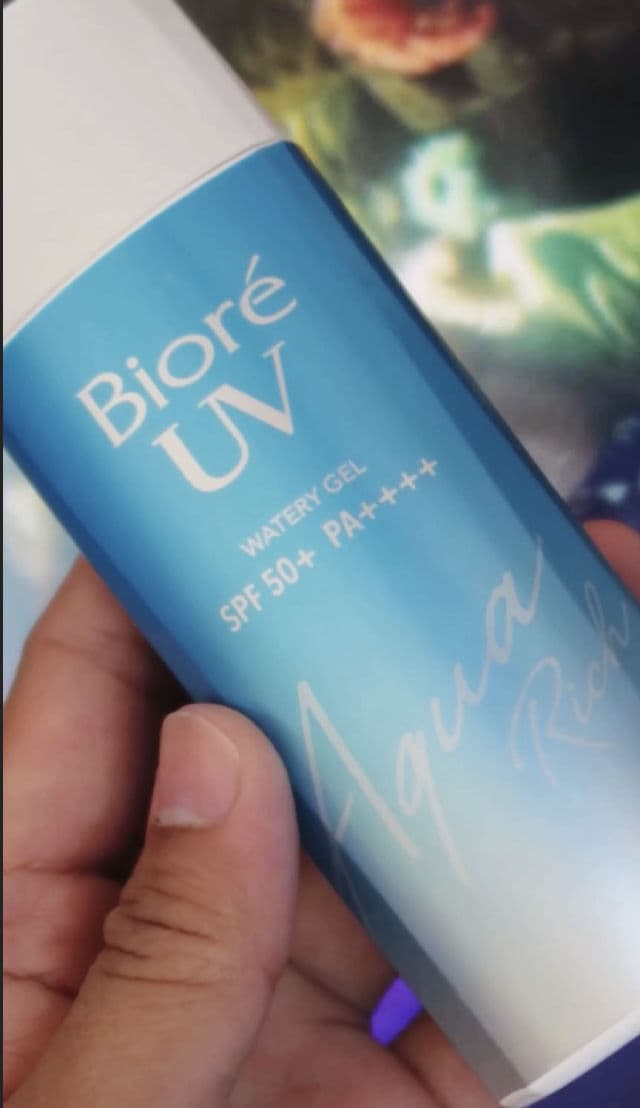 Biore UV Aqua Rich Watery Gel SPF 50+ PA++++ review photo by willworkformascara