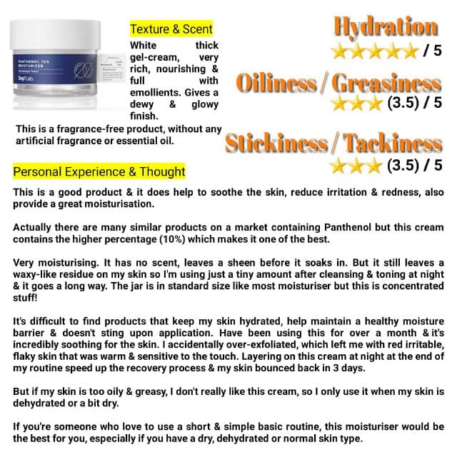 SNP Panthenol 10 Moisturizer review photo by whenfarhanareviews