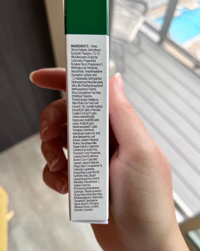 Some By Mi Truecica Aqua Calming Sun Cream SPF50+PA++++ review photo by ReeneeReviews