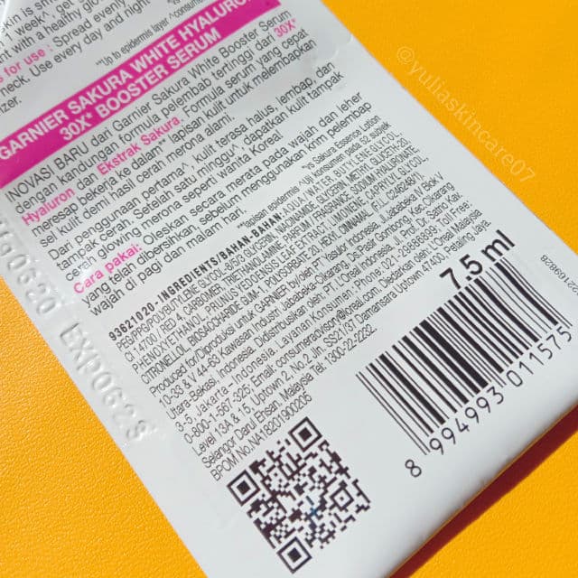 Garnier Sakura White Hyaluron 30x Booster Serum review photo by yuliaskincare07
