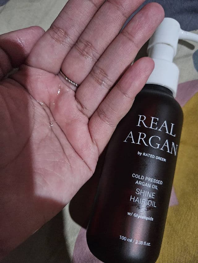 Rated Green Real Argan Shine Hair Oil review photo by renandari