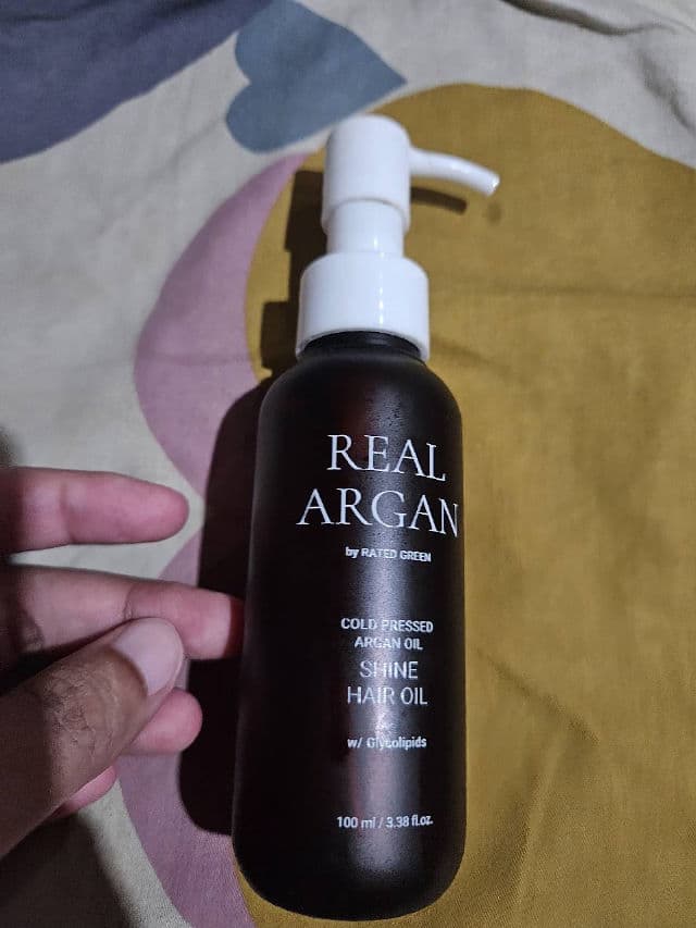 Rated Green Real Argan Shine Hair Oil review photo by renandari