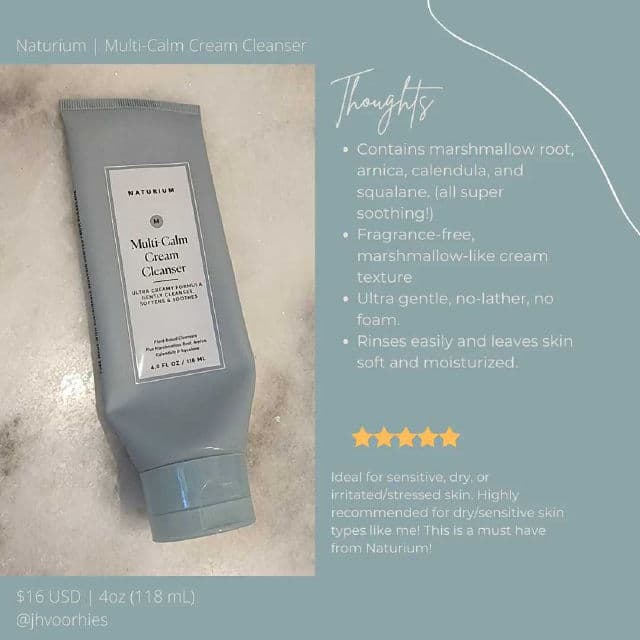 Naturium Multi-Calm Cream Cleanser review photo by jhvoorhies