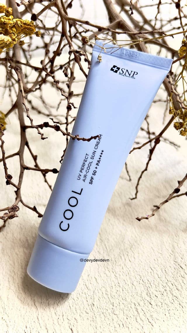 SNP UV Perfect Air-Cool Sun Cream SPF 50+ PA++++ review photo by devydshop