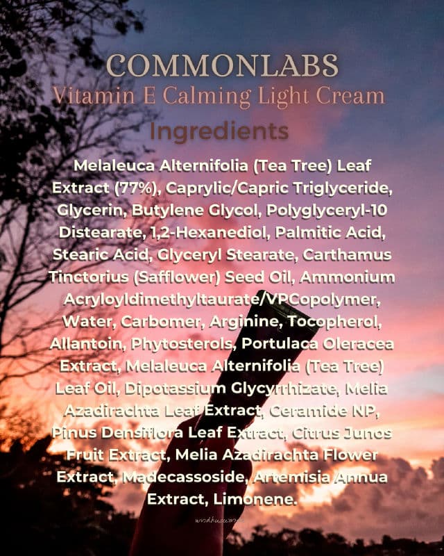 COMMONLABS Vitamin E Calming Light Cream review photo by Kusuma