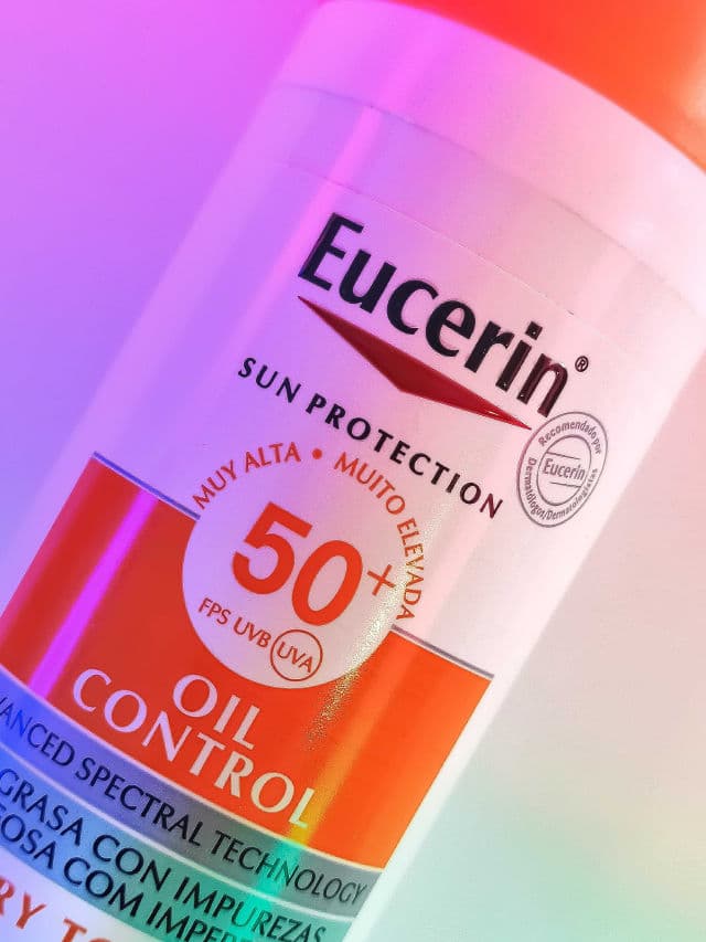 Eucerin Oil Control Sun Gel-Cream Dry Touch SPF 50+ review photo by happyglowyskinlife