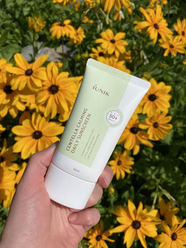 Iunik Centella Calming Daily Sunscreen SPF 50 PA++++ review photo by Glowyforever