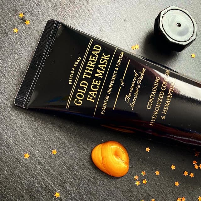 Pestlo Gold Thread Face Mask review photo by Glowyforever