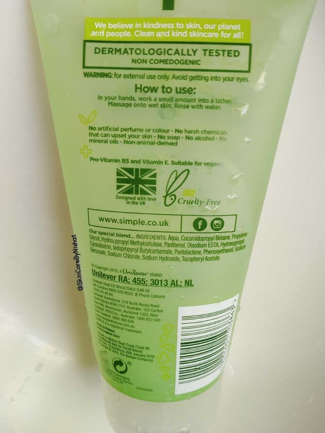 Simple Kind To Skin Refreshing Facial Gel Wash review photo by Nishat