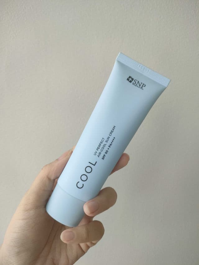 SNP UV Perfect Air-Cool Sun Cream SPF 50+ PA++++ review photo by skincarence