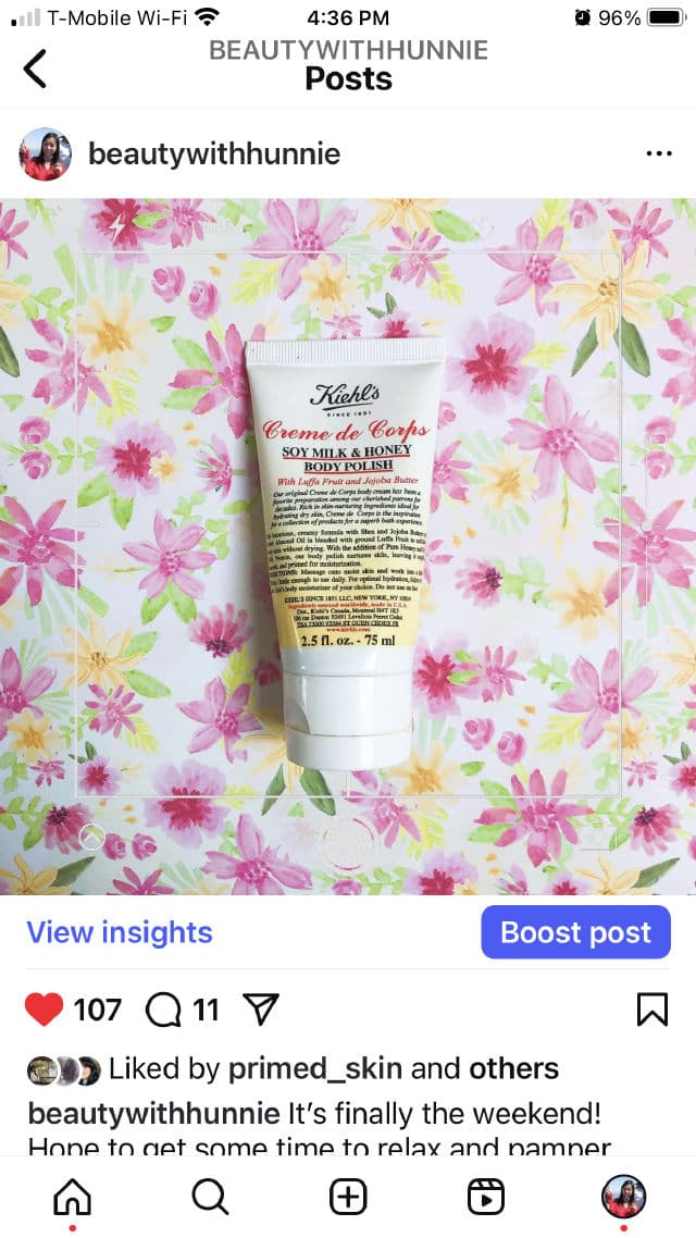 Kiehl's Creme de Corps review photo by Beautywithhunnie