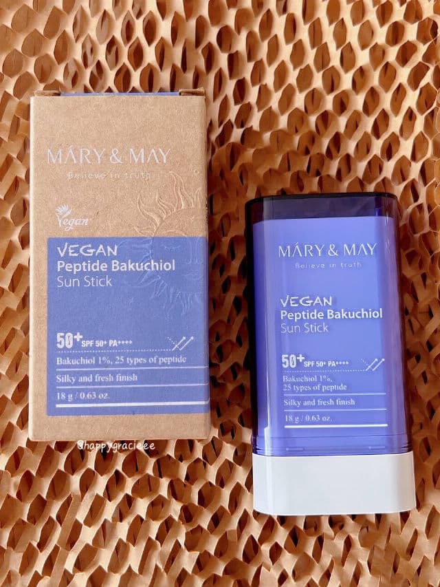 Mary&May Vegan Peptide Bakuchiol Sun Stick SPF50+ PA++++ review photo by happygracieee