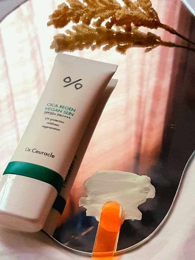 Dr. Ceuracle Cica Regen Vegan Sun SPF 50+ PA++++  review photo by lovebloomieskin