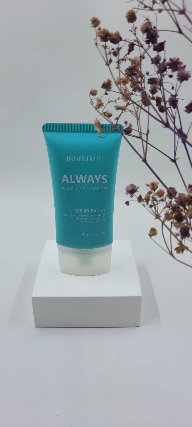 Innertrue Always Aqualite Sunscreen SPF45 PA+++ review photo by glowediaries